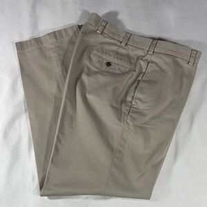 Brooks Brothers mens khaki Clark Advantage Chino flat front pants - size 36x33